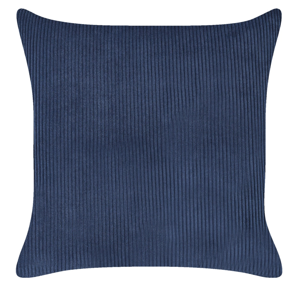 Divano ad angolo in velluto a coste blu e gambe in metallo design retrò stile moderno