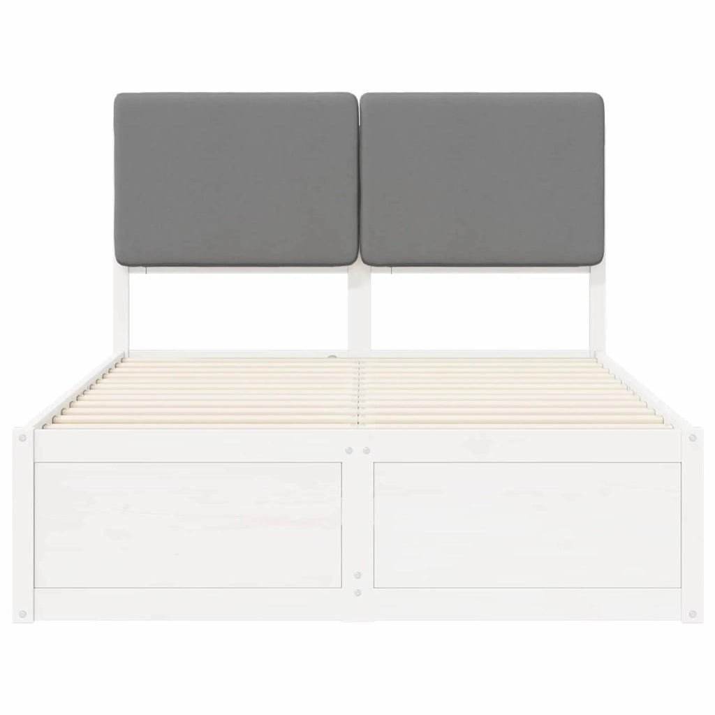Letto con Testiera Rivestita Grigio chiaro 120 x 190 cm 3405536