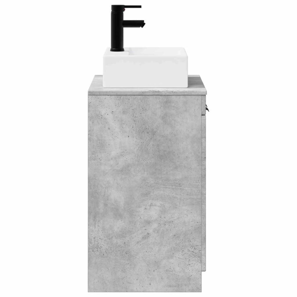 Set di mobili per il bagno Grigio Cemento Legno ingegnerizzato 3404243