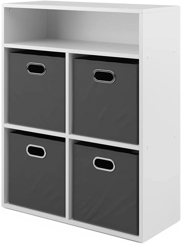 Libreria, Bianco, 72 x 90.2 cm 4 scomparti, per la conservazione e l'organizzazione di supporti e accessori