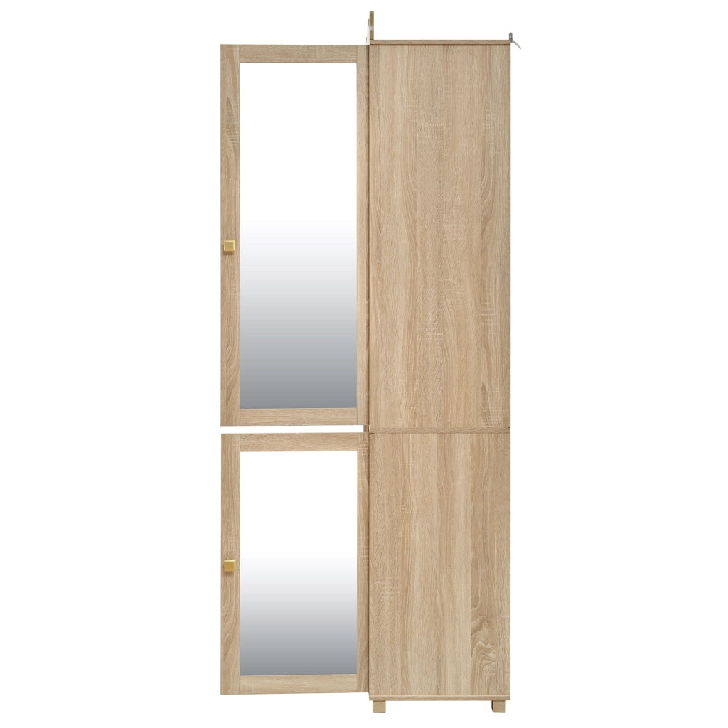 Armadio con Specchio e Appendiabiti ¨C MINIMAL ¨C Bianco, 2 Ante, Cassetti