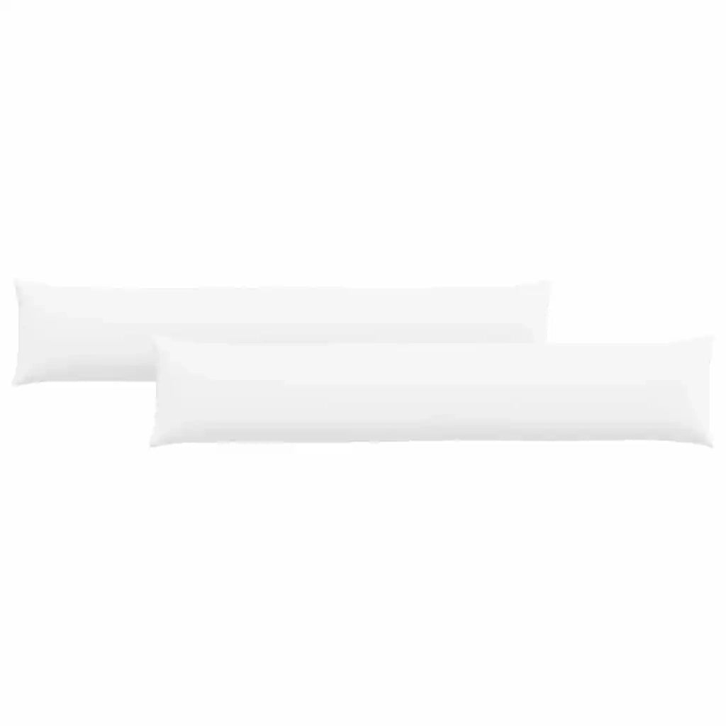 Cuscini da Divano 2 pcs Bianco 200 x 40 cm Tessuto