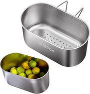 Cassetto di scarico in acciaio inossidabile - Cassetto per la raccolta delle acque grasse - Mobile di stoccaggio - Contenitore per gli scarti della cucina - Sostenibile - Flessibile - Cassetto di scarico