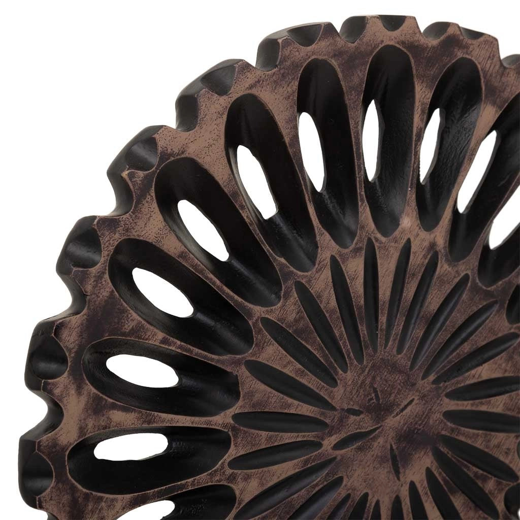 Statuetta decorativa in poliresina marrone 29,5x9x40h cm
