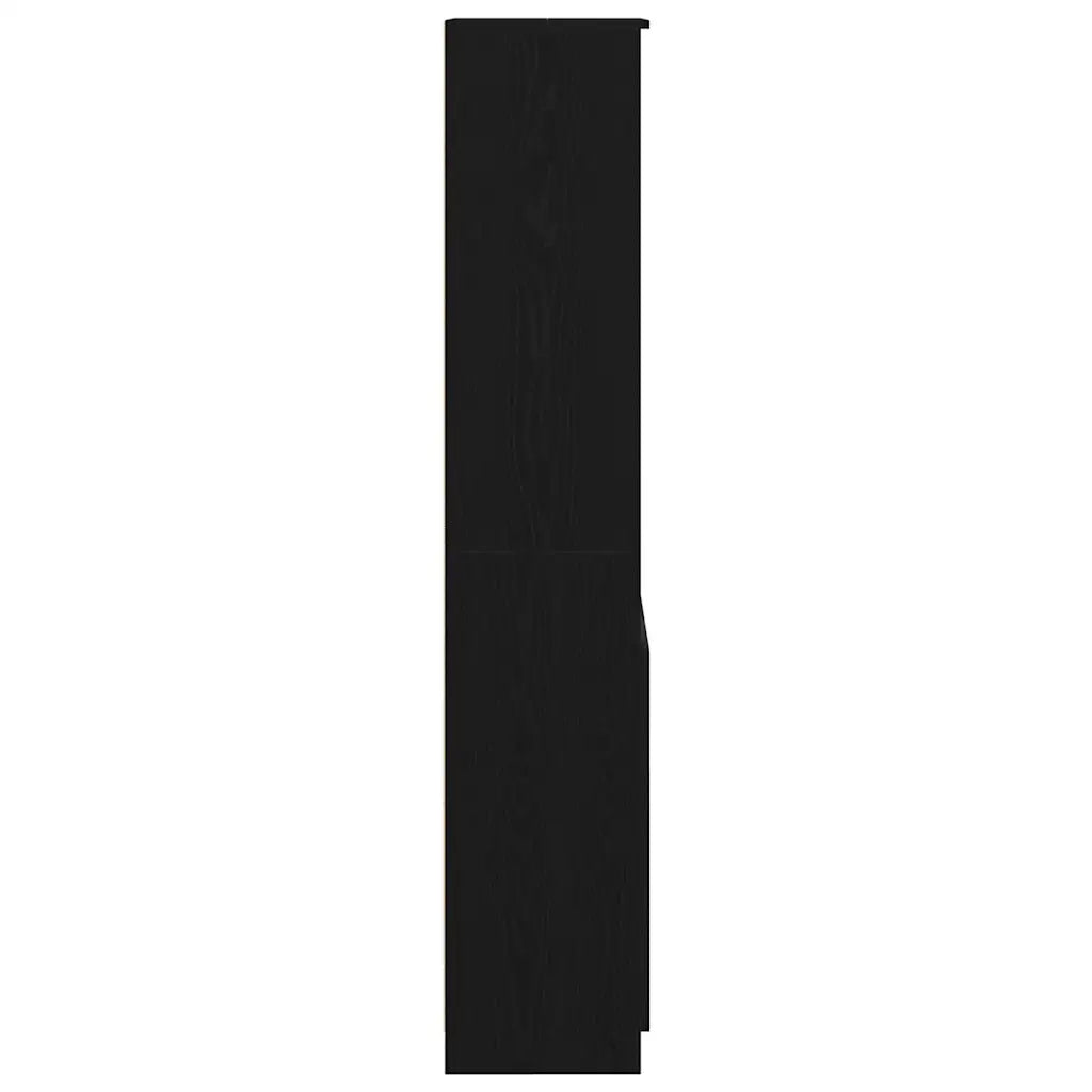 Credenza Rovere Nero 50x35x180 cm in Legno Multistrato 3328463