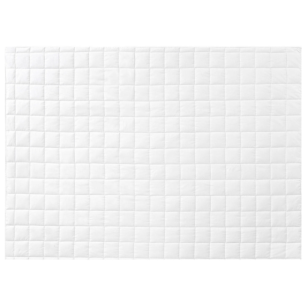 Piumino in misto poliestere bianco taglia unica 135 x 200 cm trapuntato con bottoni per tutte le stagioni
