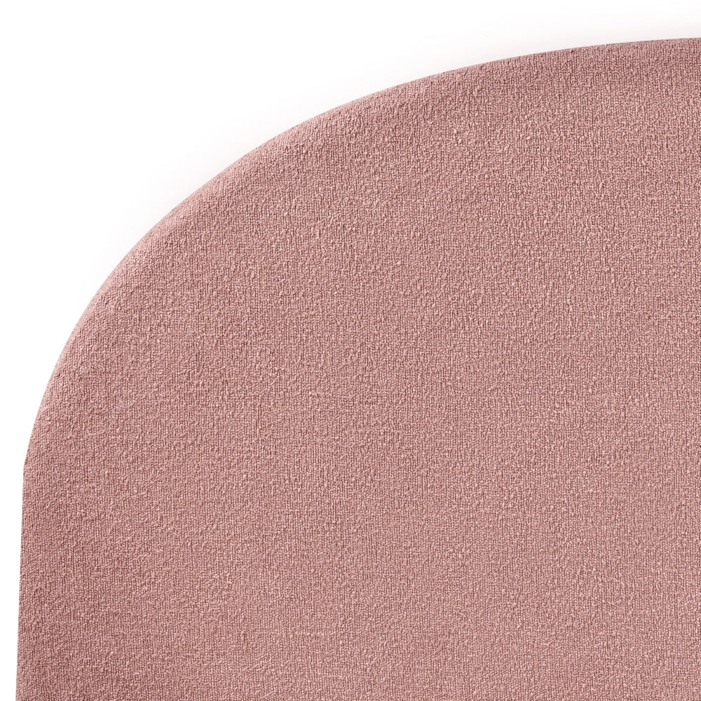 Letto Rosa Pastello Poliestere Boucle EU Matrimoniale 140 x 200 cm Design Minimalista Retrò