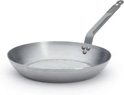 Piatto Grill a Faccia Rotonda in Acciaio - 26 cm - Ideale per la Grigliata e la Sottobraccia