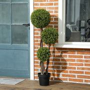 Buchsbaum artificiale 115 cm con vaso, pianta decorativa per interni ed esterni