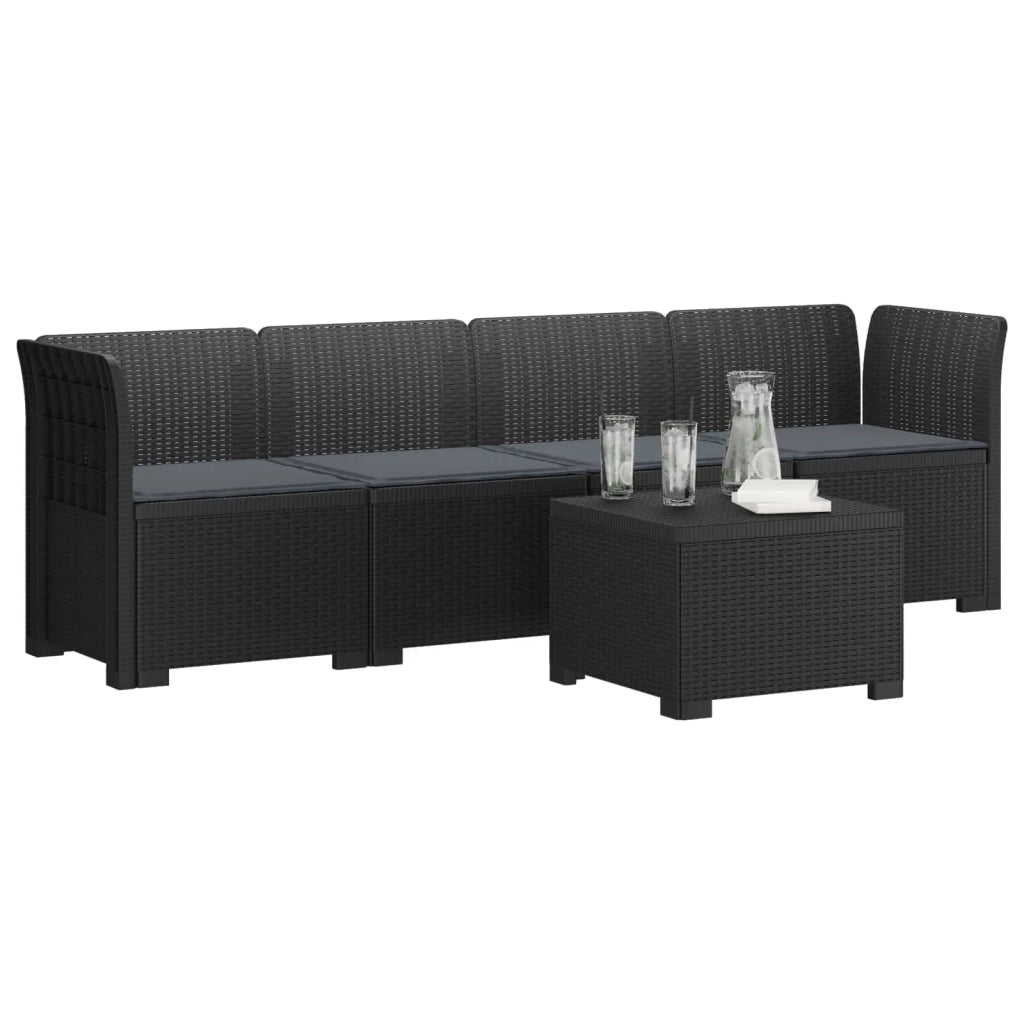 Divano da Giardino a 4 Posti con Cuscini in Stile Rattan PP 3443857