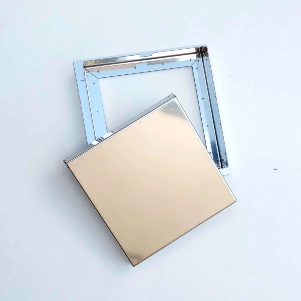 Sigillo 400 x 400 x h 80mm chiusino di acciaio inox pesante da incasso