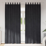 Tende Blackout  con anelli appesi 2 pz Grigio scuro in velluto