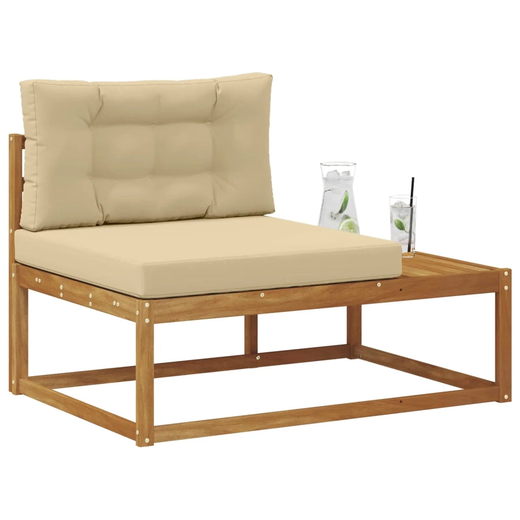 Divano da Giardino-Divano Esterno Finale con cuscino Naturale 115 x 83 x 73 cm 953262