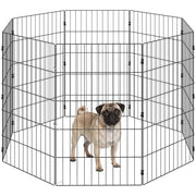 Recinzione per Cani Pieghevole in Metallo ¨C zephmum ¨C 50x80 cm Nero