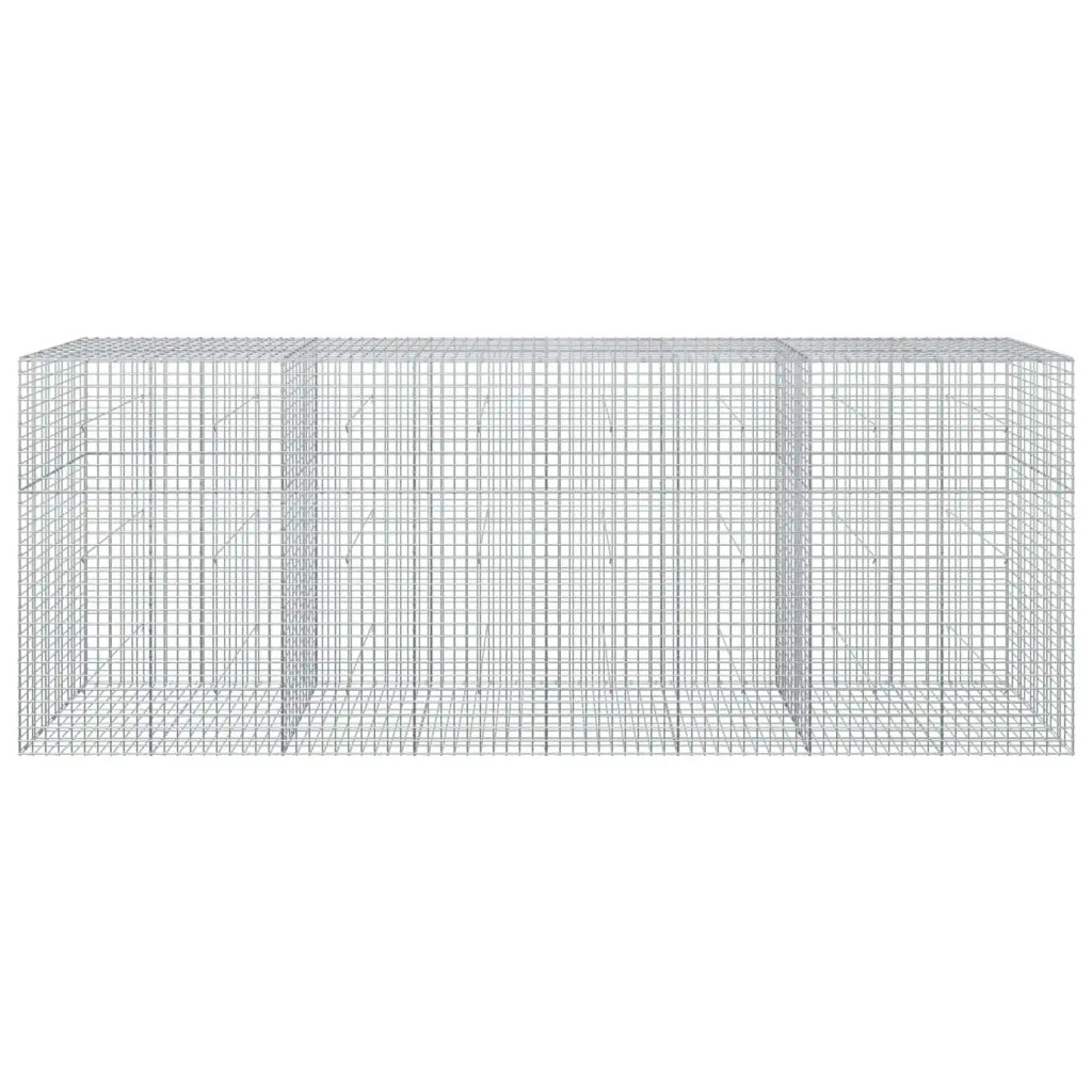 Gabione con filo da 5 mm e rete da 5x5 cm 400x50x150 cm 3464282