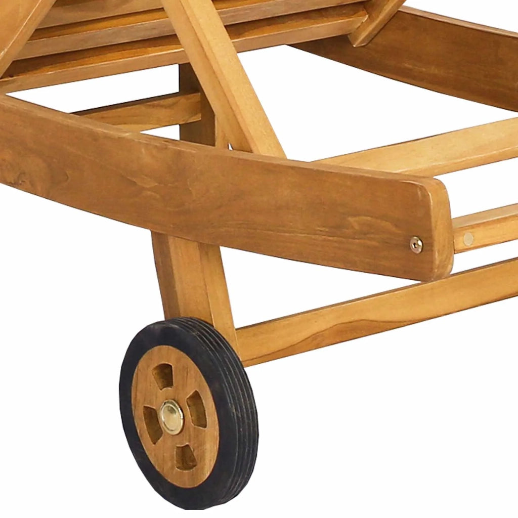 Lettino da Lettino sole | Sdraio da giardino | Lettino da sole Marrone Legno di teak solido