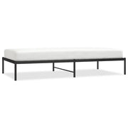 Letto singolo | Letto per adulti | Giroletto in Metallo Nero 100x200 cm