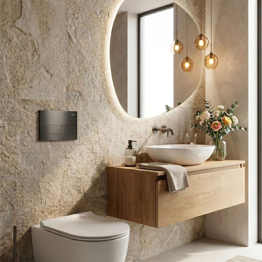 Set Telaio Da Incasso Per Wc Slim 024n Con Pulsante T Titan