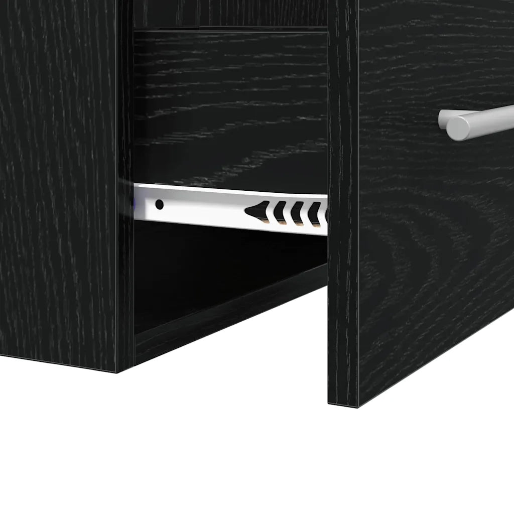 Armadio sottolavello con cassetto Rovere Nero 38,5 x 41 x 48 cm