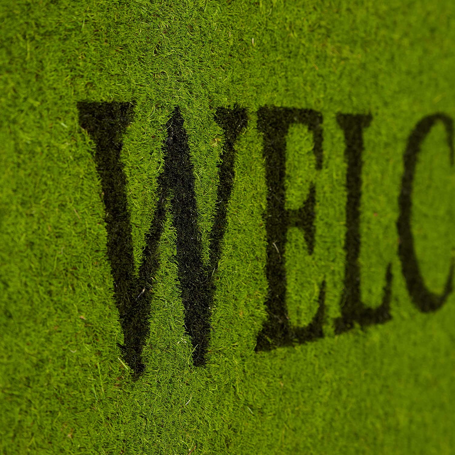 Zerbino lungo in fibra di cocco sottoporta in gomma antiscivolo ingresso giardino terrazzo garage benvenuto 75 x 25 cm verde 13_0001875_2