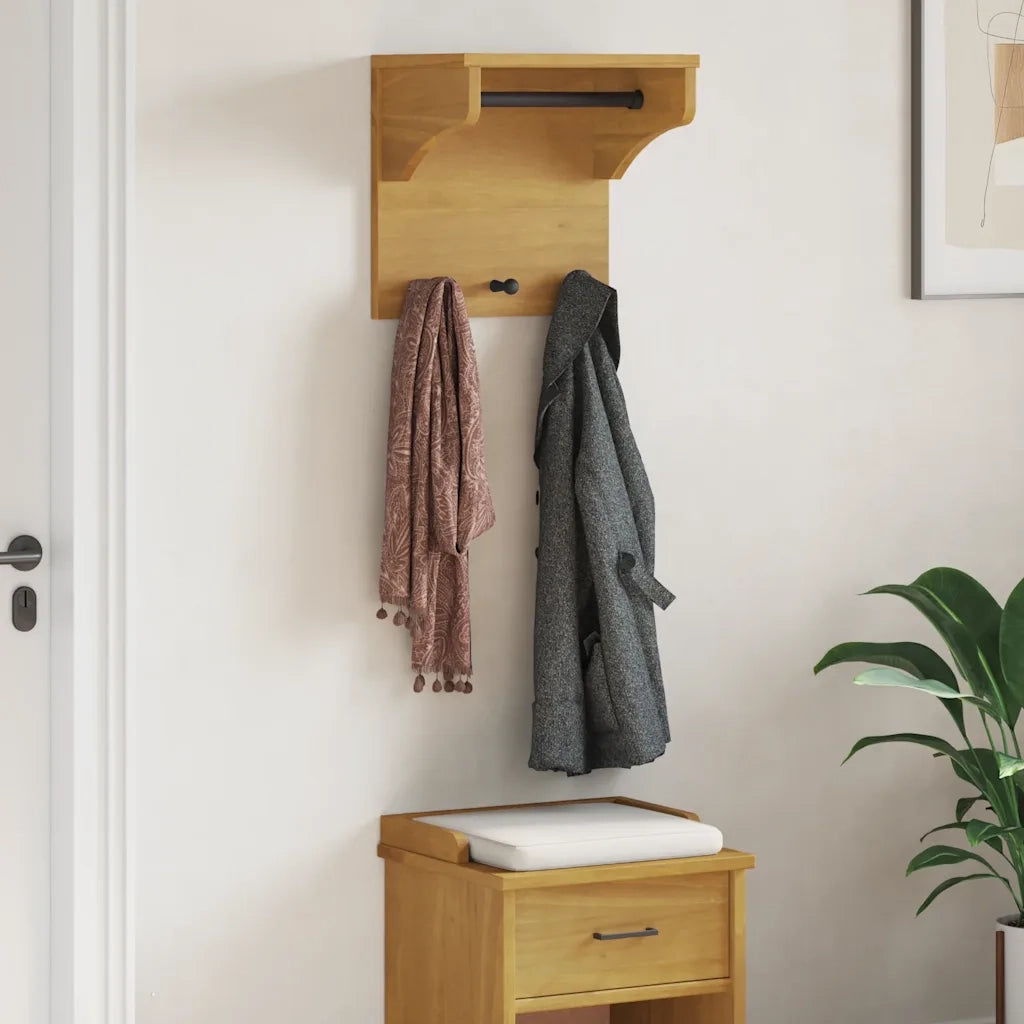 Appendiabiti da Parete SANDNES 43x30x42 cm in Legno di Pino CFW7128768