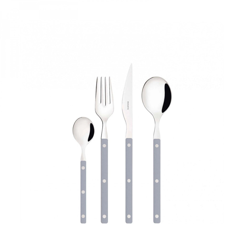 ALLEGRA, Posate Set 24 Pz, Scatola Gallery, Casa Bugatti Colore: Grigio