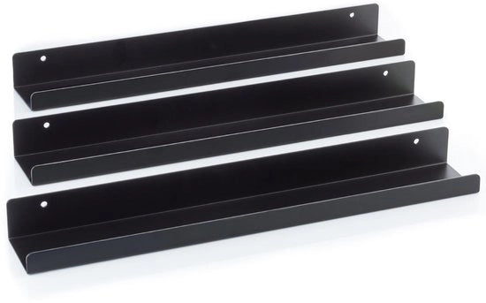 Supporto per dischi in vinile – 3 supporti in metallo per esposizione – Mostra i tuoi dischi preferiti sulla parete – Questo supporto per dischi in vinile si adatta a tutti i dischi (Nero)