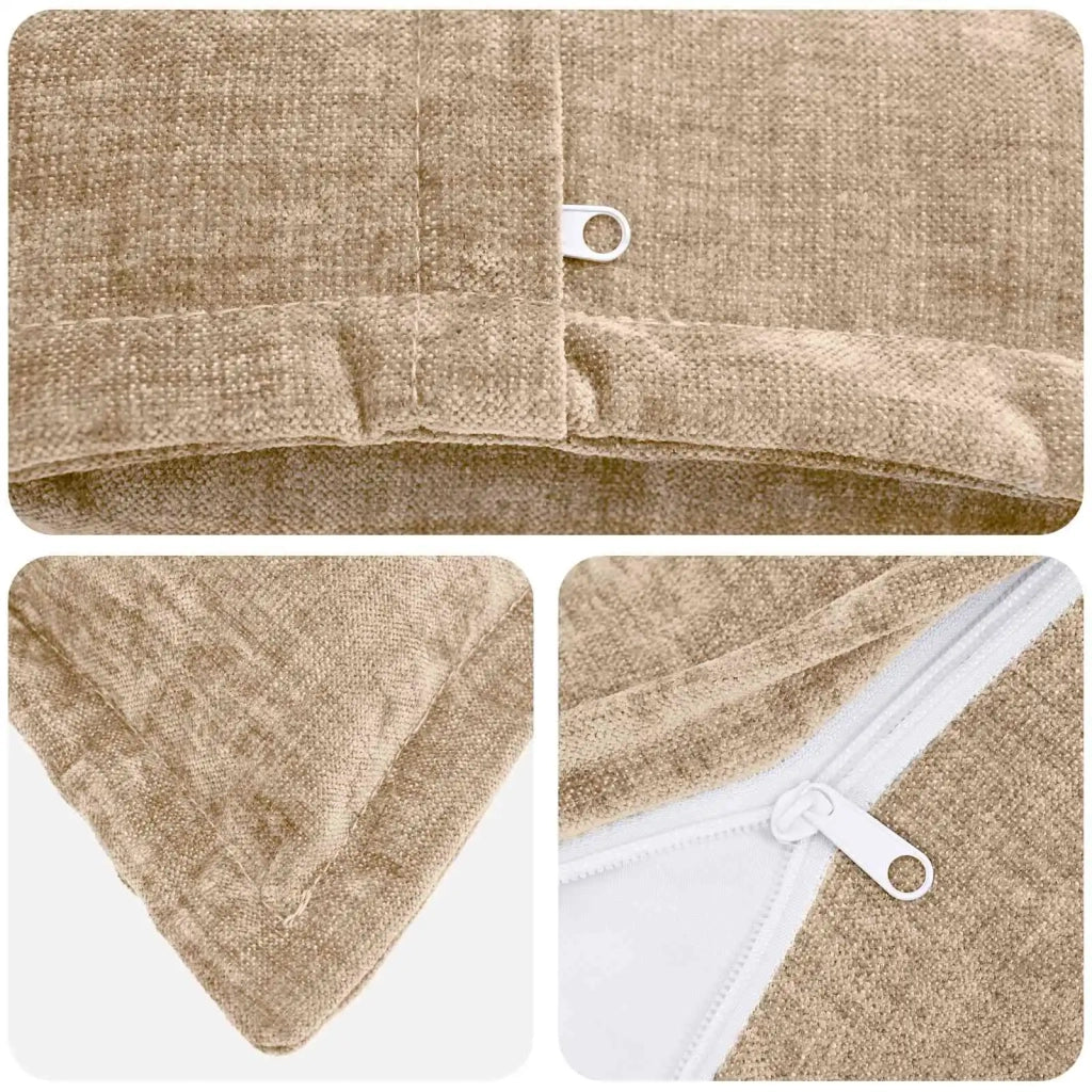 Federa 12 pz HOUTEN Tortora 40 x 40 cm Tessuto Chenille 916866