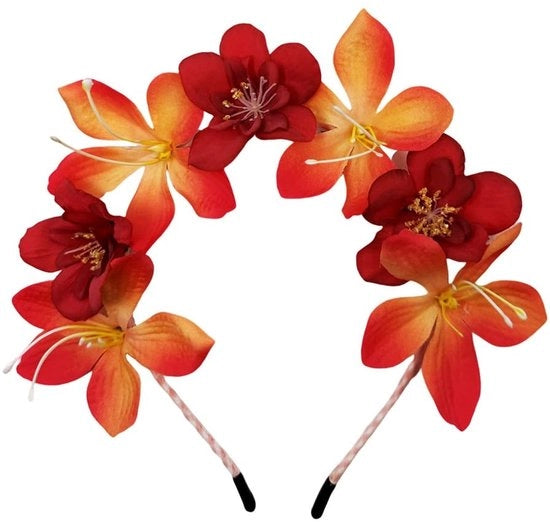 Cintura fiorita con fiori messicani - Rood - 21 x 19 cm