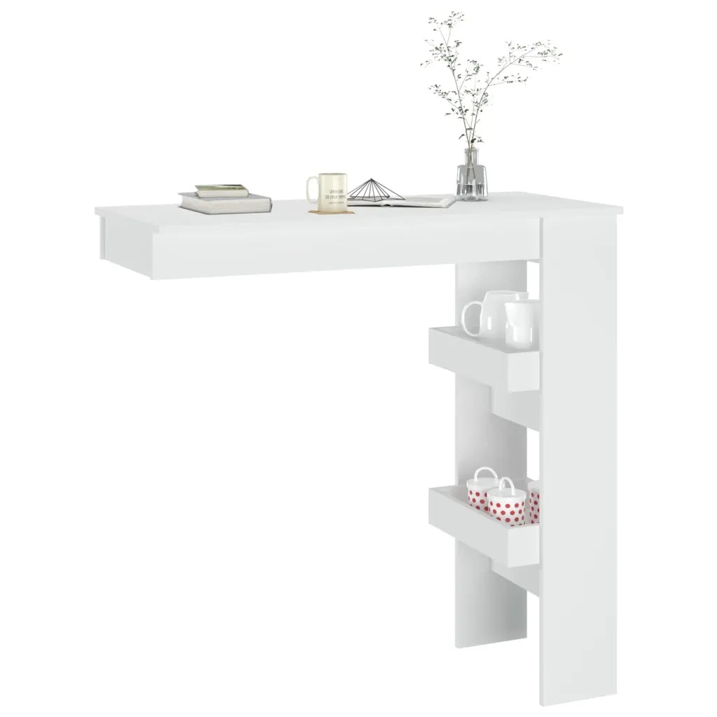 Bancone da Muro Bianco 102x45x103,5 cm in Legno Compensato cod mxl 14463