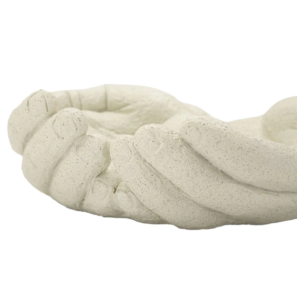 Vassoio Mani, Beige, Poliresina, 22,7x20x7,3 cm