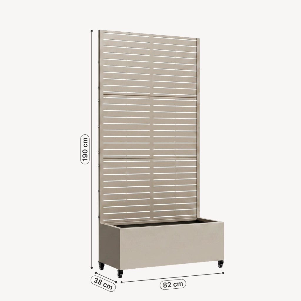 Fioriera con Spalliera Nodepp in Acciaio 190 x 82 x 38 cm - Beige casa.pro