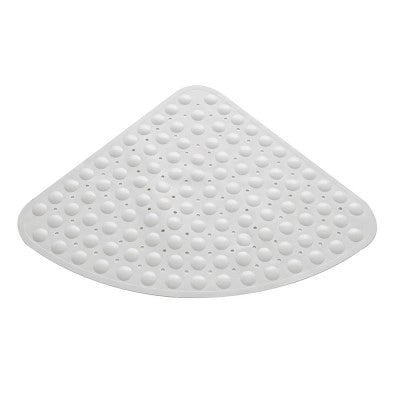 Tappeto antiscivolo angolare in PVC bianco 54x54 cm
