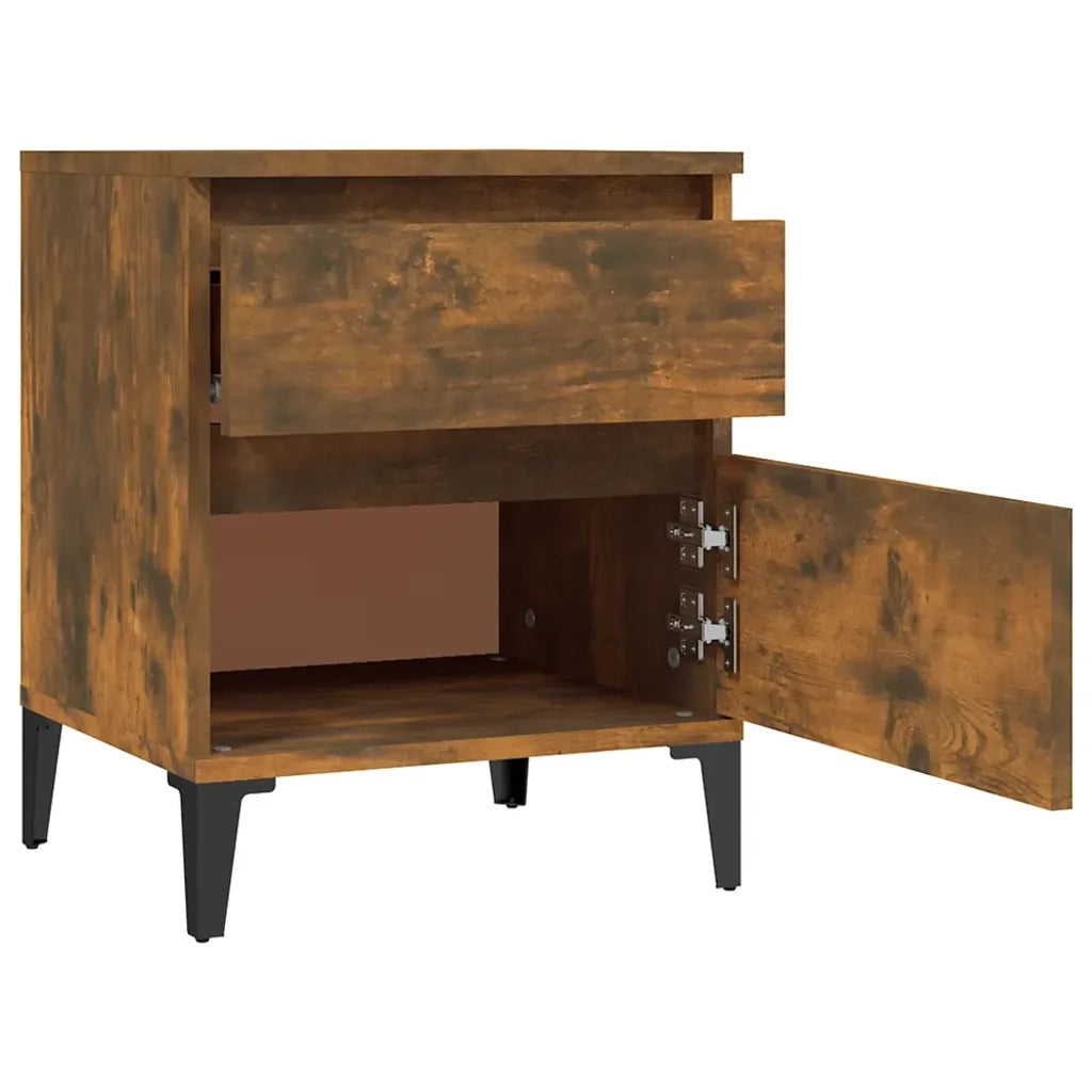 Comodino Rovere Fumo 40x35x50 cm cod mxl 49412