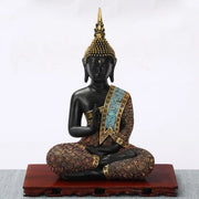 Figura di Buddha in miniatura, scultura di Buddha decorativa in resina Kunsthar Boeddha decorazione per interni e esterni, scultura di Buddha per casa, meditazione, tafel, auto, giardino.