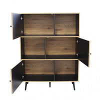 Mobile Elwood 100x39,5x135 h cm in Truciolare bilaminato Naturale