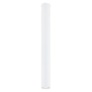 Plafoniera Moderna Faretto Marduk 1 Luce Acciaio Bianco 60 Cm