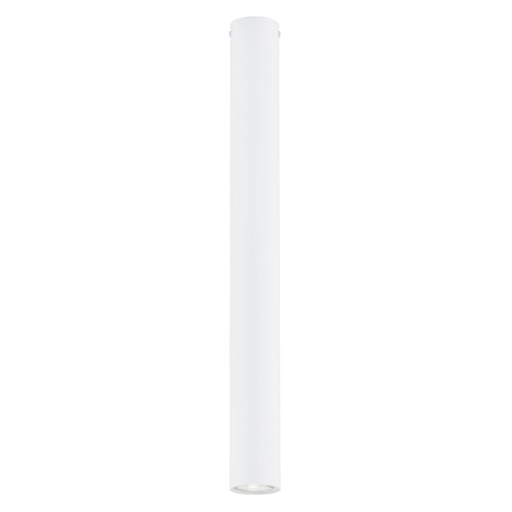 Plafoniera Moderna Faretto Marduk 1 Luce Acciaio Bianco 60 Cm