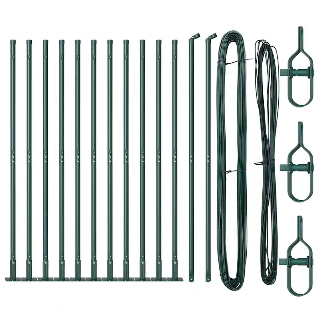 Palo della recinzione 13 pcs Verde Acciaio 42004293