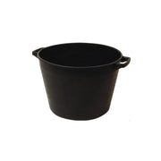 Mastellotto tondo in materiale plastico nero con manici 40 LT