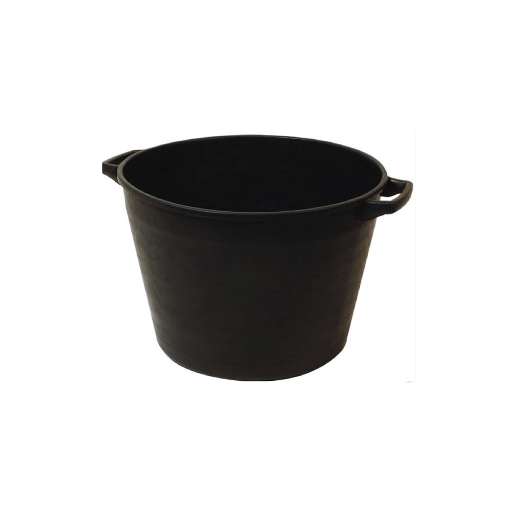 Mastellotto tondo in materiale plastico nero con manici 40 LT