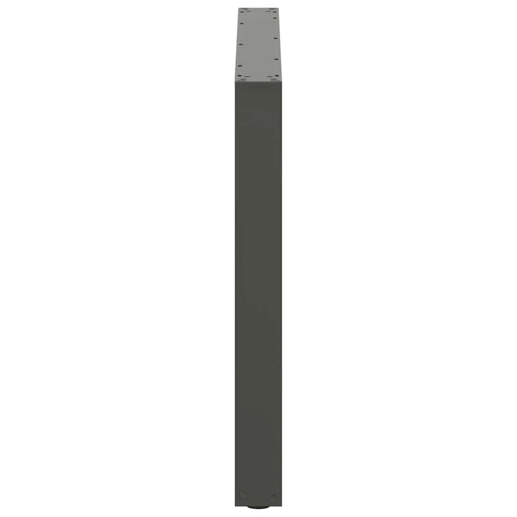 Set di 3 gambe regolabili per tavolo da cucina a forma di U 100 x 73 cm acciaio antracite 02_0057454