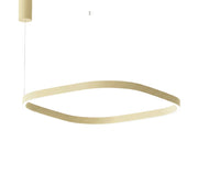 Lampada a Sospensione CRISEIDE S/1G Q - 80W LED 3000K Dimmerabile in New Beige, Struttura in Alluminio, Diffusore in Silicone - Gealuce