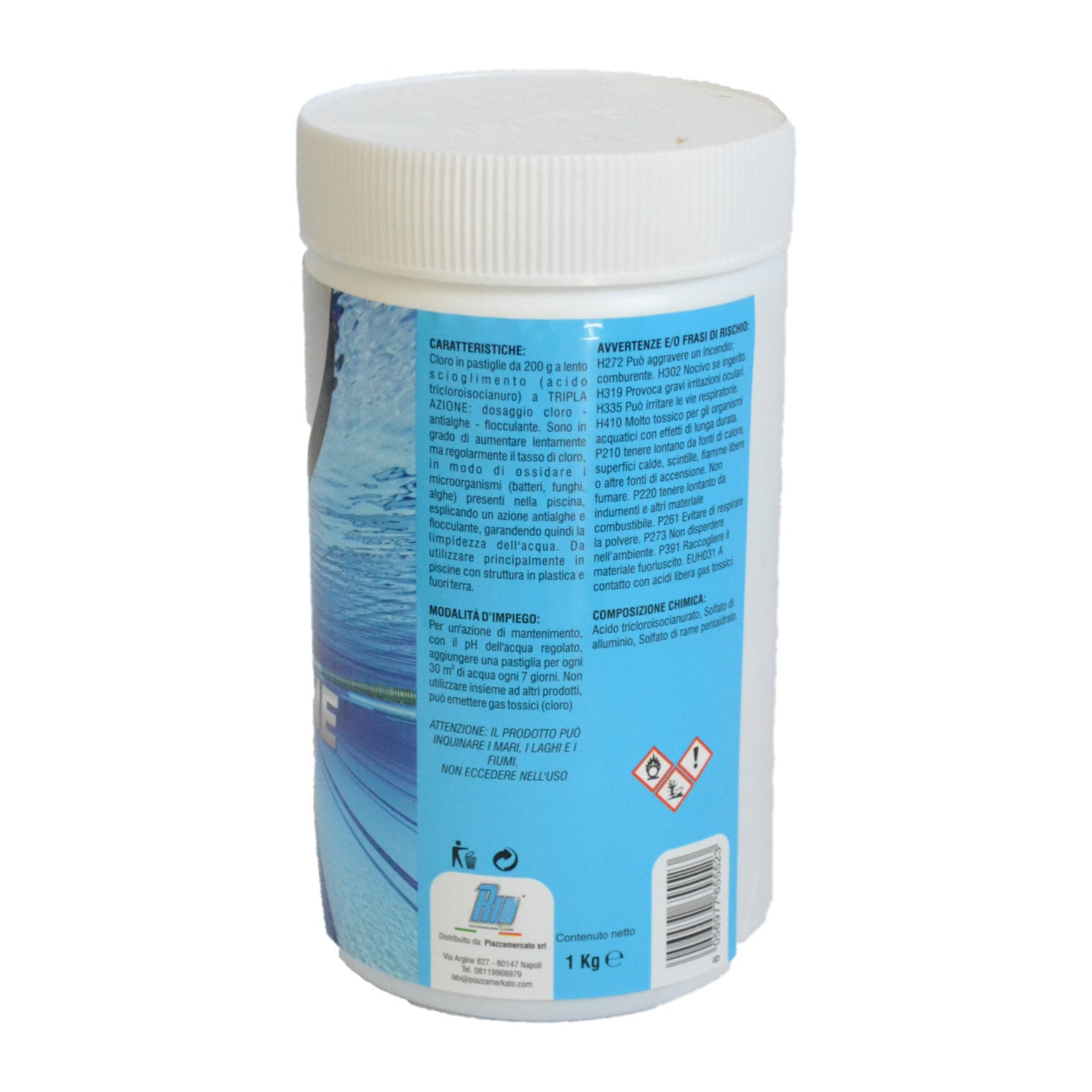 TRICLORO MULTIAZIONE PASTIGLIE 200 GR KG.1 RIO