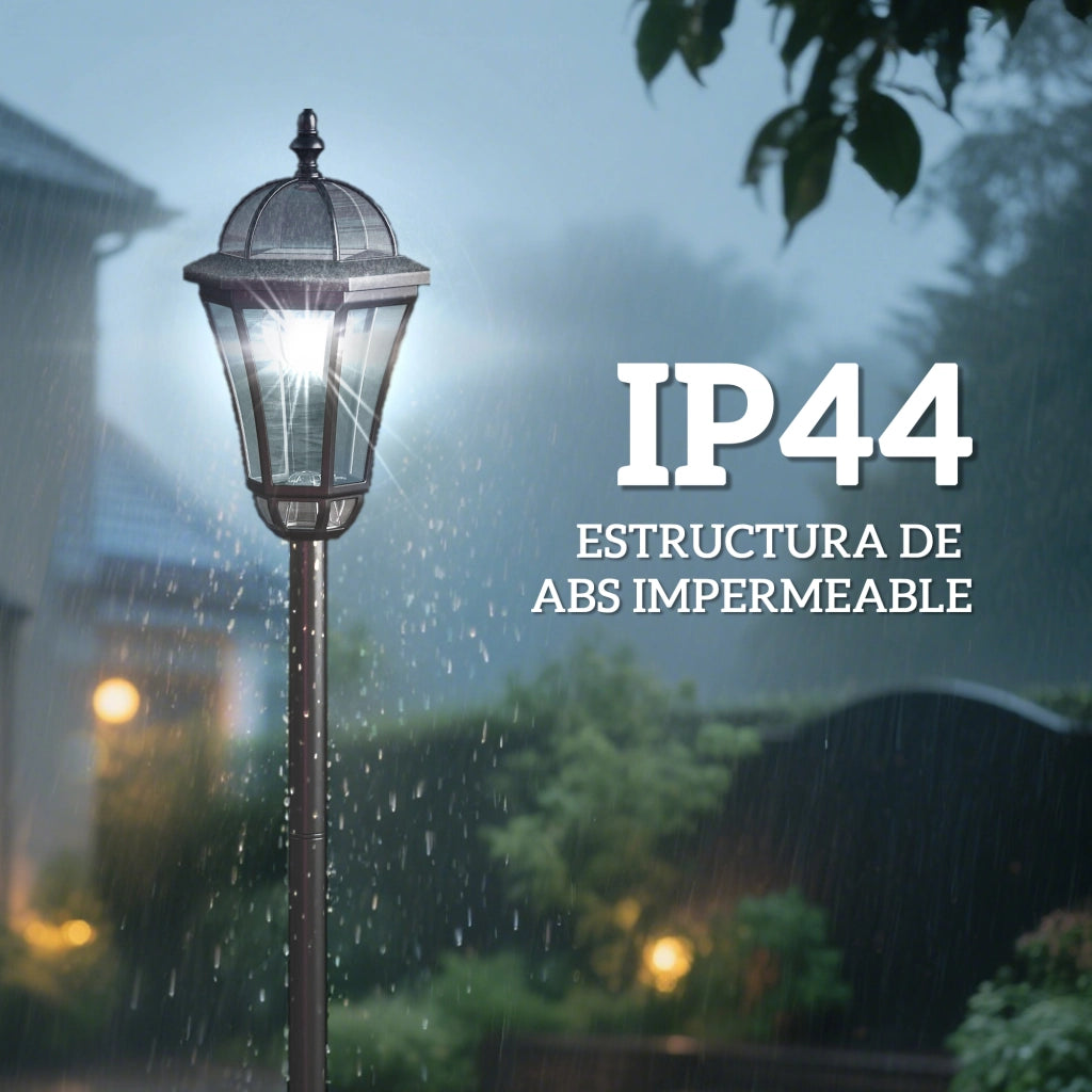 Set 2 Lampade da Giardino Solari LED Bianco 6000K IP44 ¨C zephmum ¨C Nero 18.5x18.5x129 cm