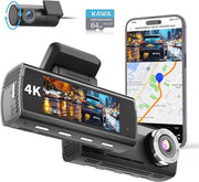 Dashcam 4K per Auto con GPS, Wi-Fi, Visione Notturna e Carta SD da 64GB