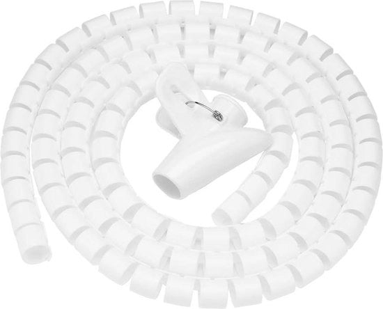 Cavo in spiraletto - disponibile in diverse colori e misure - cavo flessibile e duraturo - organizzatore di cavi - 15 m x 16 mm.