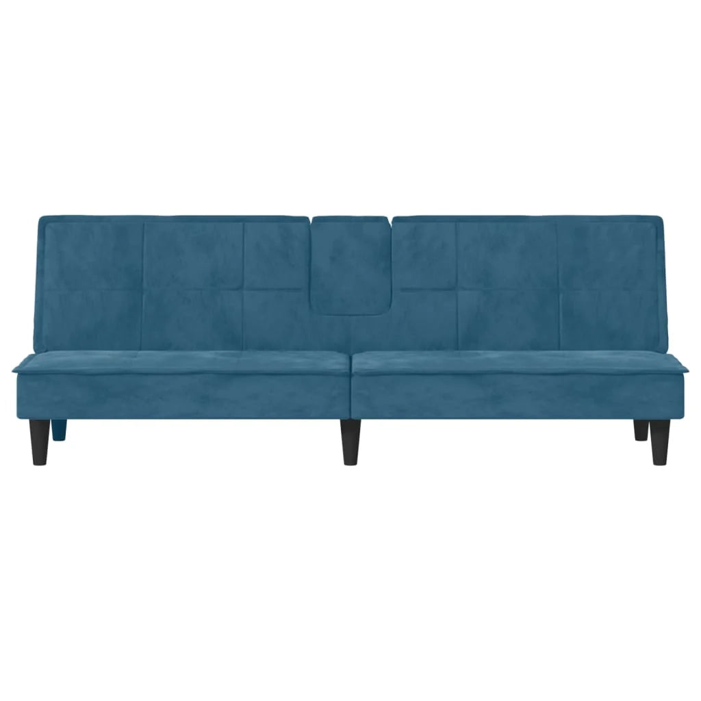 Divano letto con portabicchieri velluto blu 02_0021021