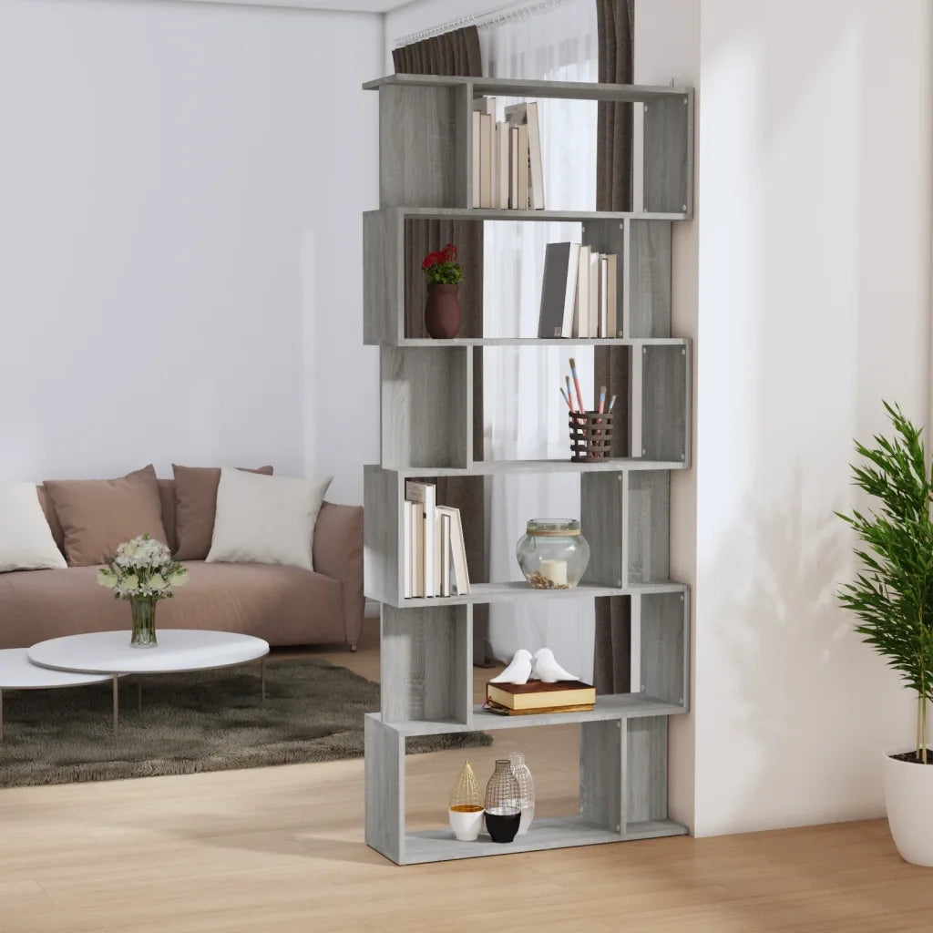 Libreria/Divisorio Grigio Sonoma 80x24x192 cm Legno Ingegnerizzato 816060