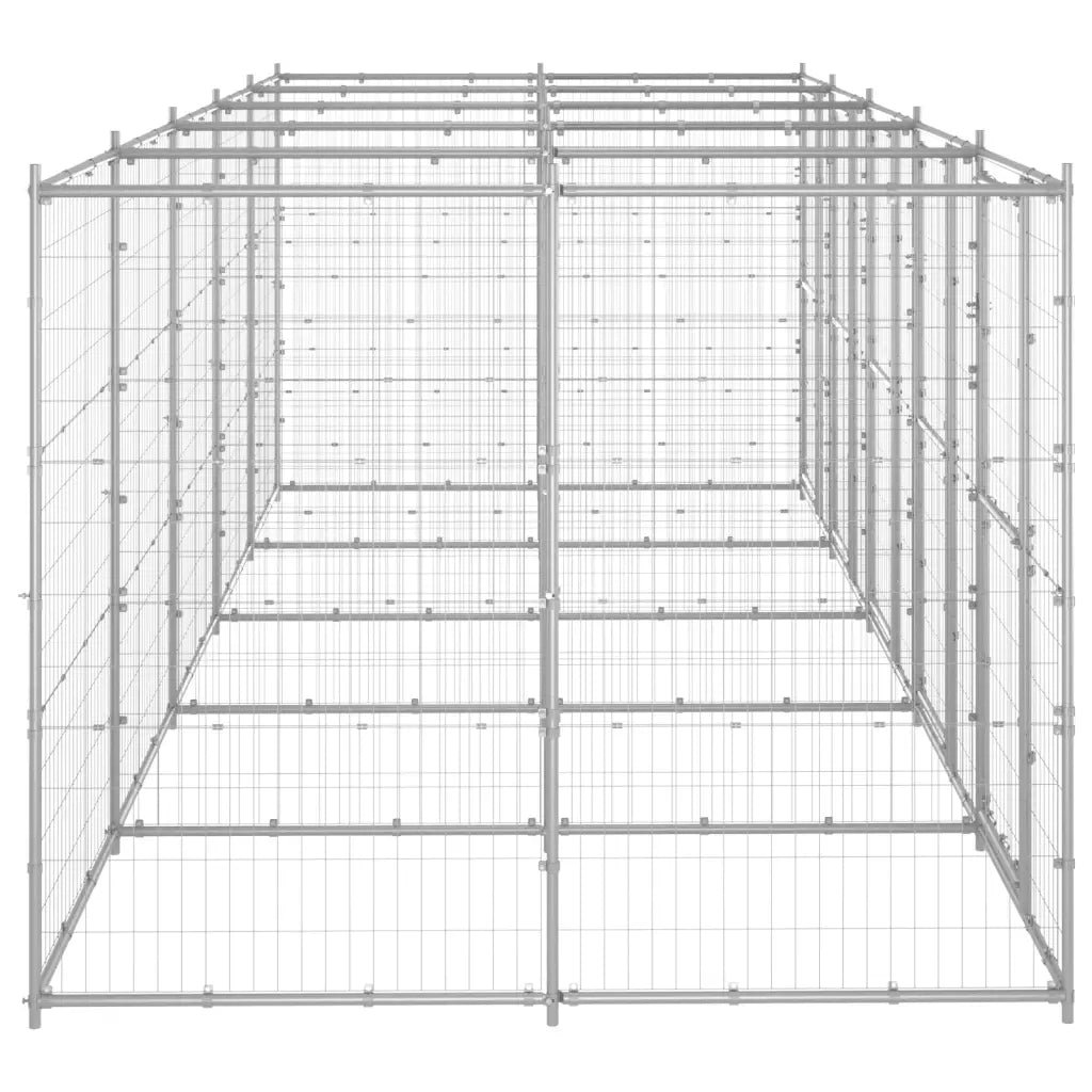 Gabbia per Cani da Esterno in Acciaio Zincato 12,1 mÂ² cod mxl 59965